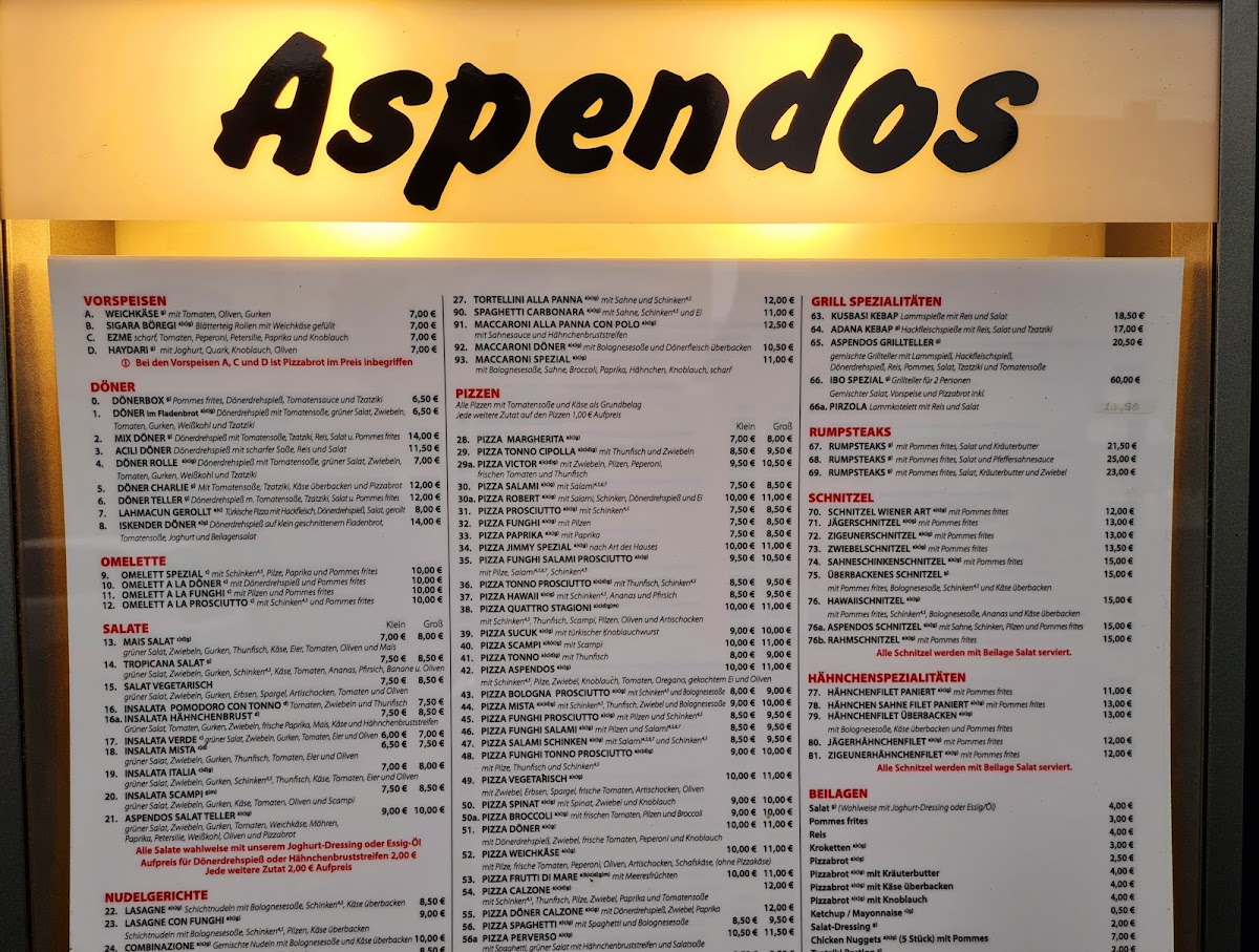 Menu Pizzeria Kebap-Haus Aspendos-1